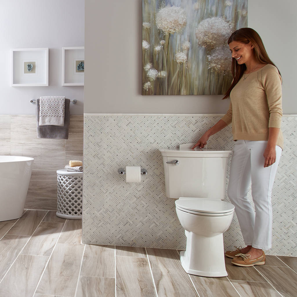 ActiClean Self-Cleaning Right Height Elongated 1.28GPF Toilet