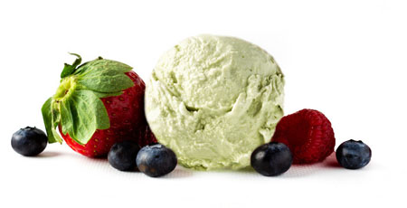 Matcha Berry Ice Cream